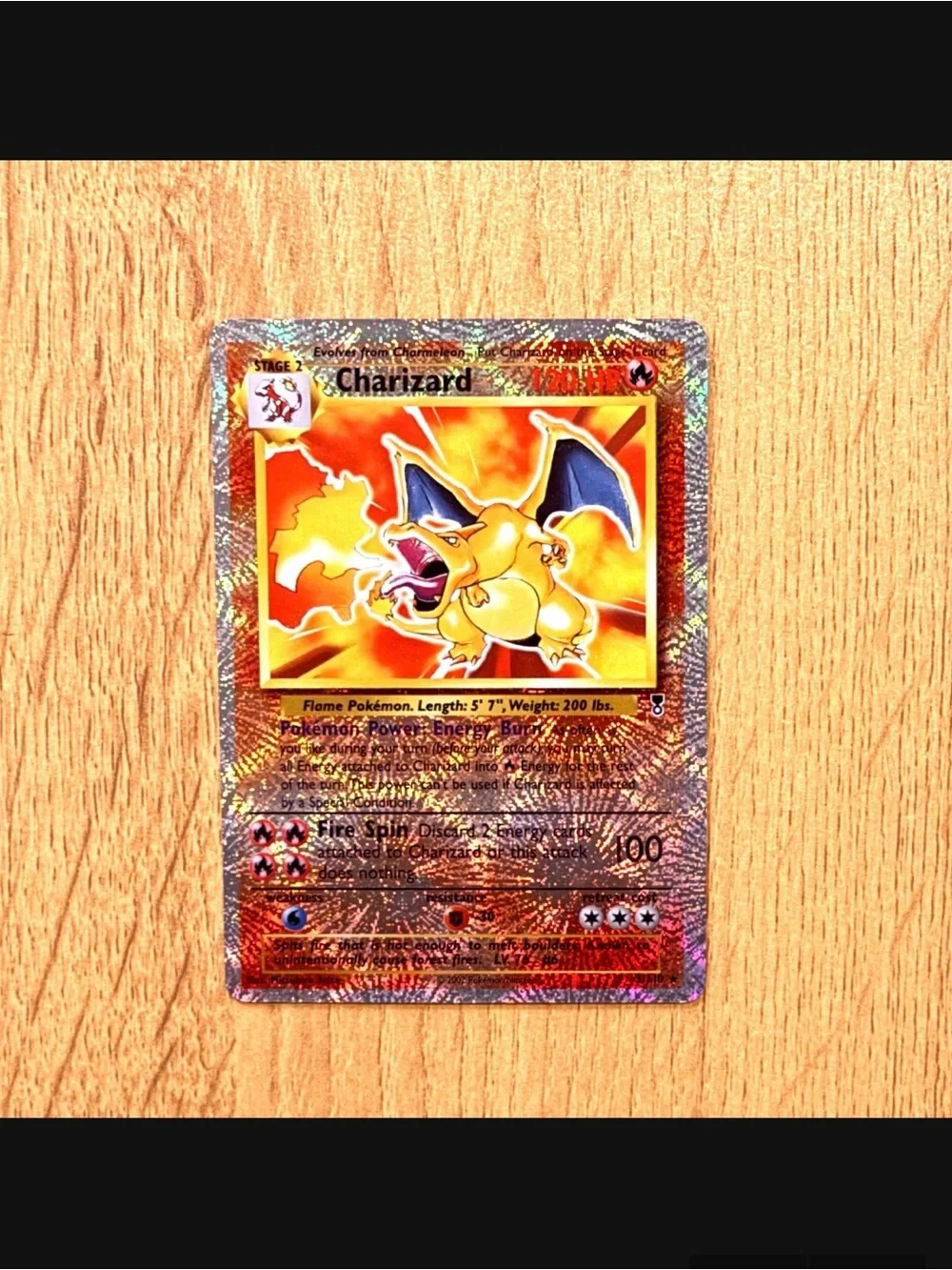 Charizard legendary collection reverse holo customized card